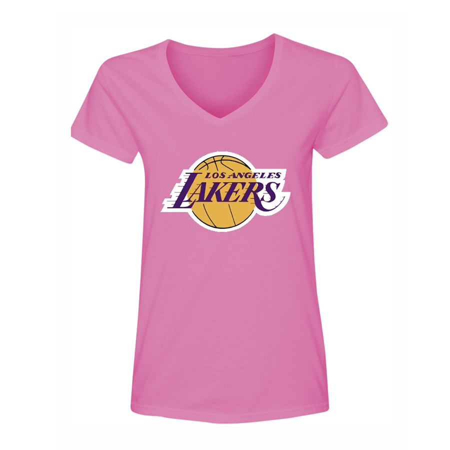 Women's Los Angeles Lakers V Neck T-Shirt