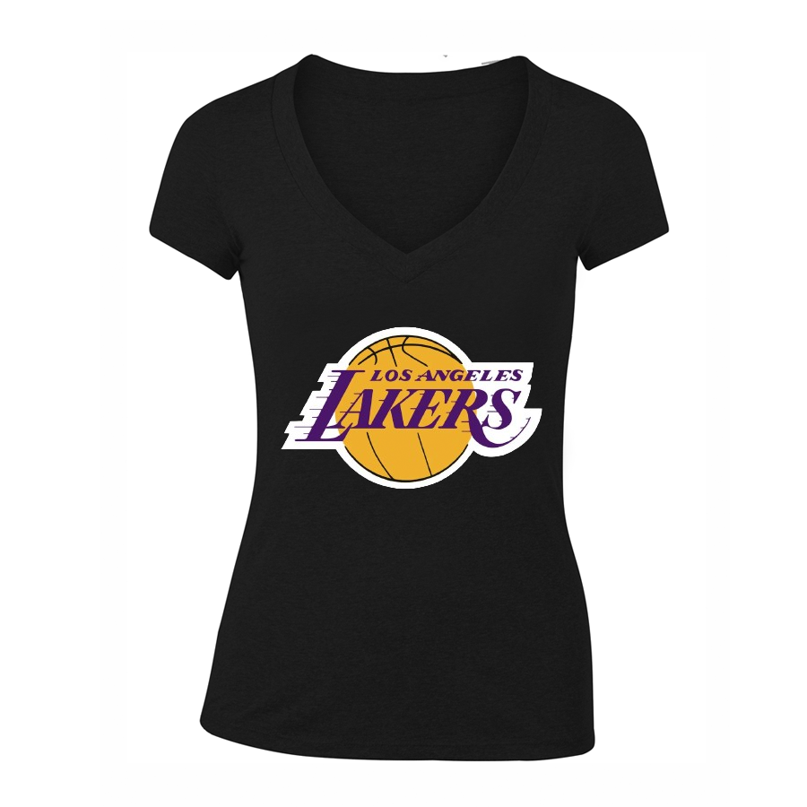Women's Los Angeles Lakers V Neck T-Shirt