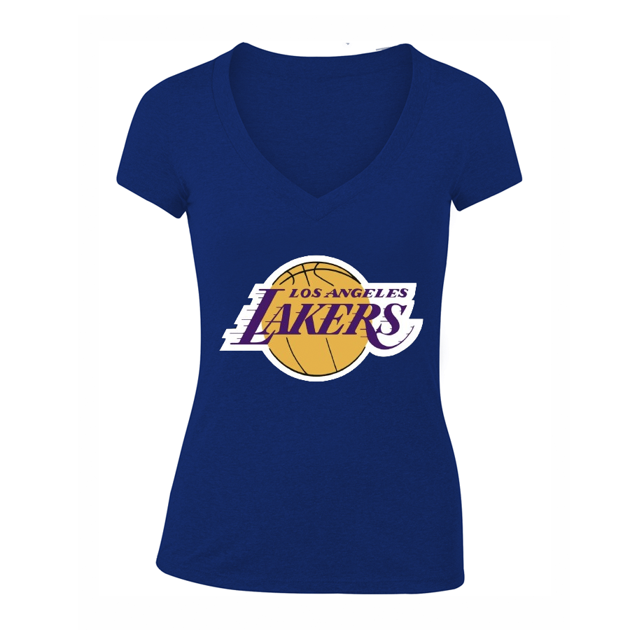 Women's Los Angeles Lakers V Neck T-Shirt