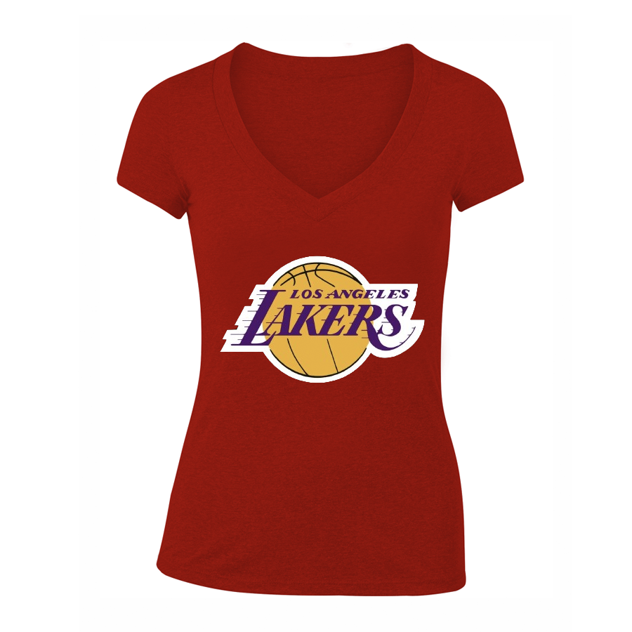 Women's Los Angeles Lakers V Neck T-Shirt