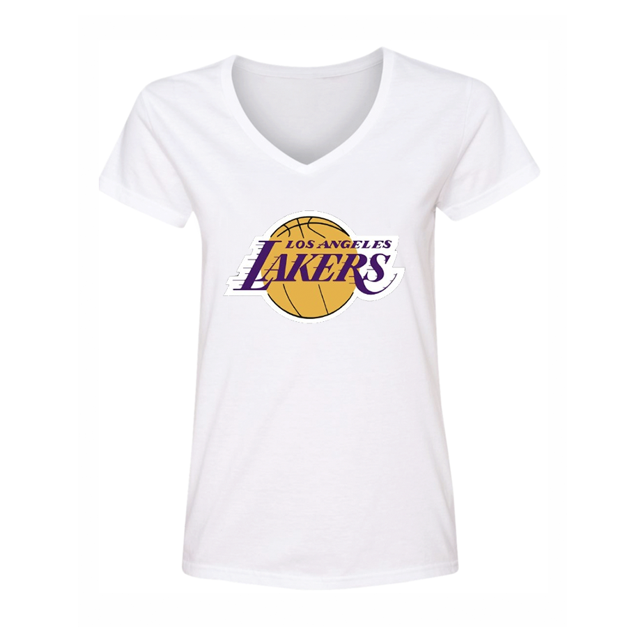 Women's Los Angeles Lakers V Neck T-Shirt